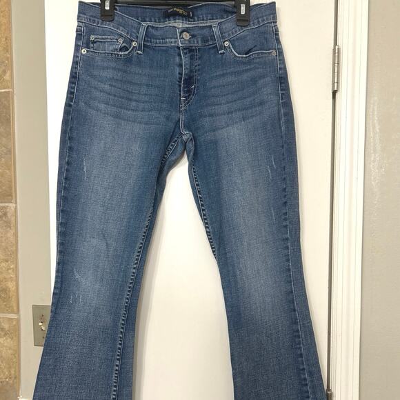 Levi’s Y2K 524 Too SuperLow Rise Boot/Flare Flap Pocket Denim Jeans Size 13 - Picture 3 of 13